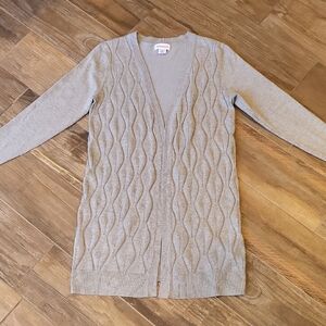 Stitchcount Rayon & Polyester Lightweight Long Sleeve Midi Cardigan, Small